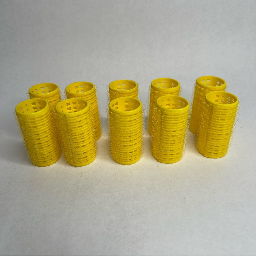 Small Size Hair Rollers Curlers Self Grip Nylon 25mm/1" 10 PCS Yellow
